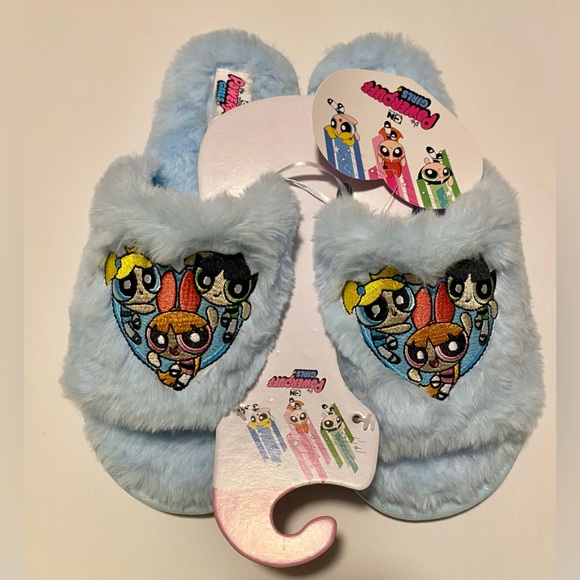 The Powerpuff Girls Women’s Slippers Color: Light Blue Size: Large - Picture 2 of 12